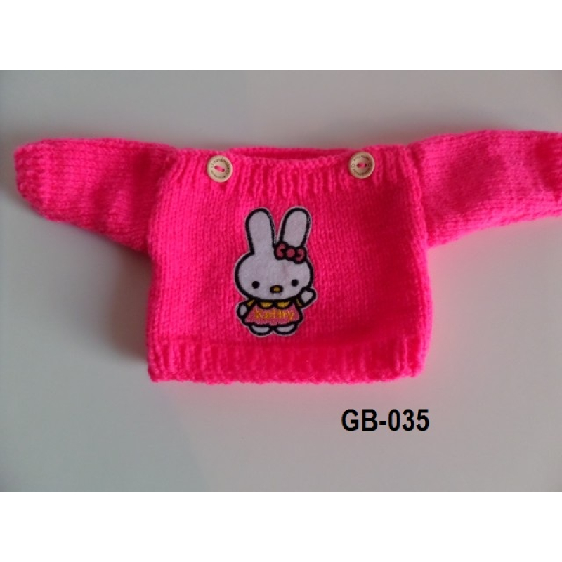 Trui fluor rose met kathy applicatie